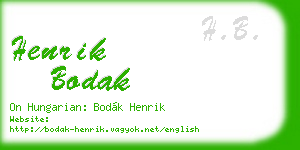 henrik bodak business card